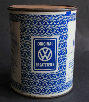 Preview: Volkswagen Lackdose 1961 original Kunstharz-Dose mit VW Emblem  "Original Ersatzteil" (4403)