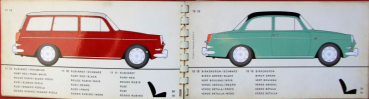 Preview: Volkswagen 1500 Modellprogramm 1965 Farbkartenmappe (10673)