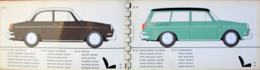 Preview: Volkswagen 1500 Modellprogramm 1965 Farbkartenmappe (10673)