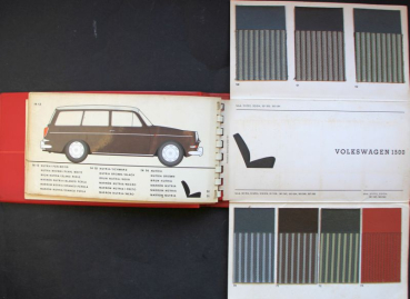 Preview: Volkswagen 1500 Modellprogramm 1965 Farbkartenmappe (10673)