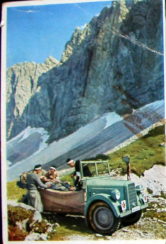 Mercedes-Benz G5 Geländewagen Karwendelgebirge 1939 Farbpostkarte (10723)