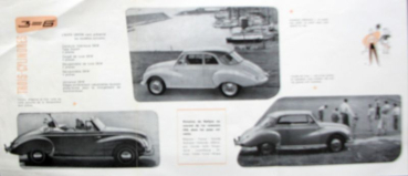 Preview: DKW 3=6 Modellprogramm 1954 "Trois Cylindres" Automobilprospekt (10699)