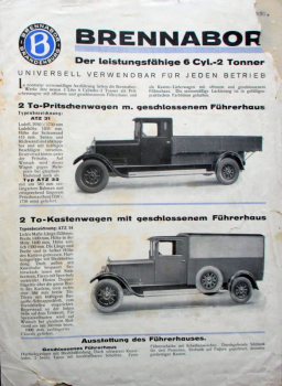 Preview: Brennabor 2 to. Lastwagen Angebotsmappe 1930 (10693)