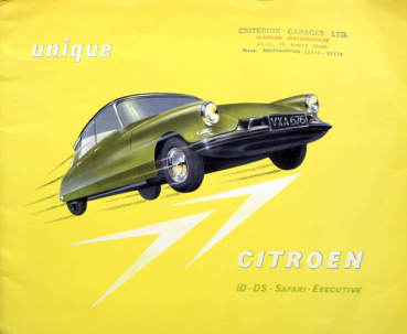 Citroen DS Safari Executive Modellprogramm 1961 Automobilprospekt (10715)