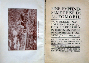 Preview: Bierbaum "Eine empfindsame Reise im Automobil" Auto-Reisebericht 1905 (10687)