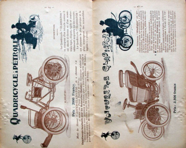 Preview: Gladiator Automobiles Cycles Modellprogramm 1900 Automobilprospekt (10773)