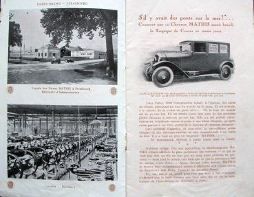 Preview: Mathis Modellprogramm 1926 Automobilprospekt (10772)