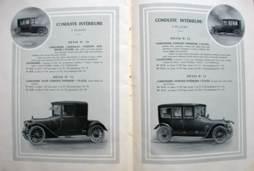 Preview: Chenard & Walcker Automobiles Modellprogramm 1914 Automobilprospekt (10771)