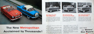 Preview: Nash Metropolitan Modellprogramm 1955 Automobilprospekt (10762)