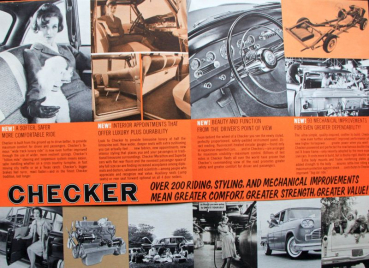 Preview: Checker Modellprogramm 1962 "40th Anniversary" Automobilprospekt (10756)