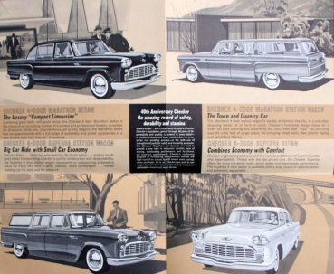 Preview: Checker Modellprogramm 1962 "40th Anniversary" Automobilprospekt (10756)