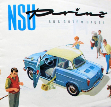 NSU Prinz 3 Modelprogram 1960 "Aus gutem Hause" Carbrochure (10750)