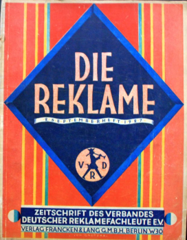 "Die Reklame" Advertisingmagazine Deutscher Reklameverband 1927 (10745)