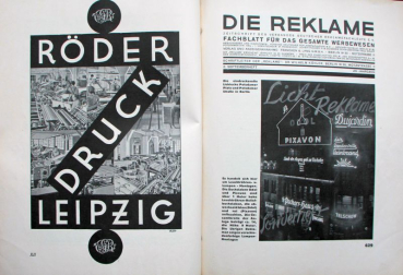 Preview: "Die Reklame" Advertisingmagazine Deutscher Reklameverband 1927 (10745)