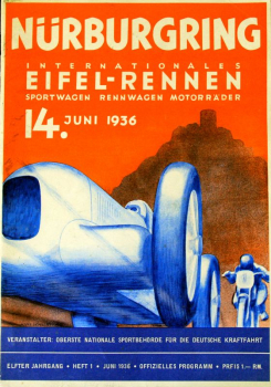 ADAC "Eifelrennen" Nuerburgring 1936 Motorracing-Program (10786)
