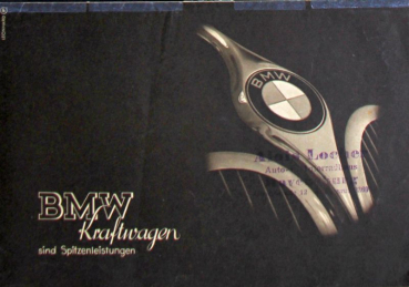BMW Kraftwagen Modellprogramm 1939 Automobilprospekt (10837)