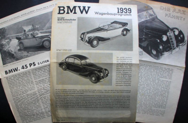 BMW Modelprogram 1939 Carbrochure + Testreports (10795)