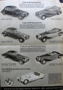 Preview: BMW Modelprogram 1939 Carbrochure + Testreports (10795)