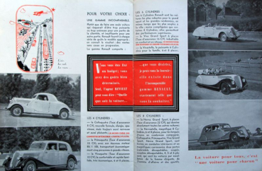 Preview: Renault Modellprogramm 1936 "Joie de Vivre" Automobilprospekt (10810)