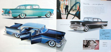Preview: Pontiac Star Chief Chieftain Modellprogramm 1957 Automobilprospekt (10804)