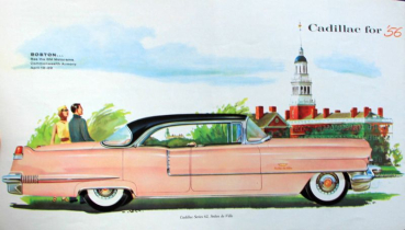 Preview: General Motors Cadillac Chevrolet Modellprogramm "All over America" 1956 Automobilprospekt (10801)