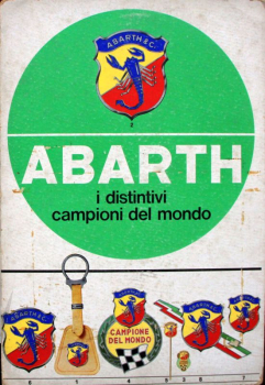 Abarth Advertising-Display "Campioni del Mondo" 1965 carton (10833)