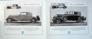 Preview: NAG V8 Achtzylinder 18/100 PS Modellprogramm 1931 Automobilprospekt (10853)