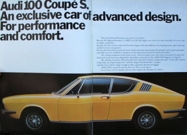 Preview: Audi 100 Coupe S Modellprogramm 1974 Automobilprospekt (10851)