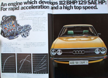 Preview: Audi 100 Coupe S Modellprogramm 1974 Automobilprospekt (10851)