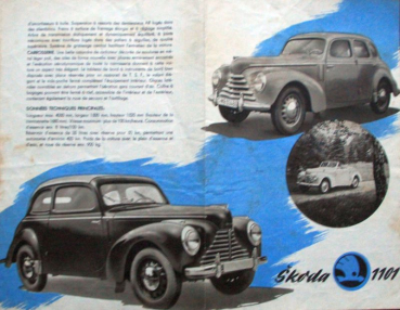 Preview: Skoda 1101 Modellprogramm 1949 Automobilprospekt (10866)