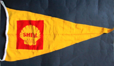 Shell Fahne 1953 aus Stoff mit Logo (10868)