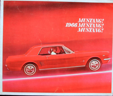 Ford Mustang Modellprogramm 1966 Automobilprospekt (10909)