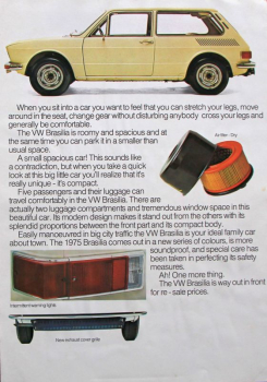 Preview: Volkswagen Brasilia 1600 Modellprogramm 1970 Automobilprospekt (10904)