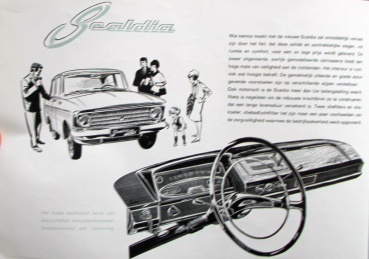 Preview: Moskwitsch Scaldia Modellprogramm 1964 Automobilprospekt (10888)
