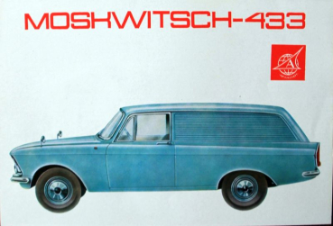 Moskwitsch 433 Kombi Modellprogramm 1964 Automobilprospekt (10889)