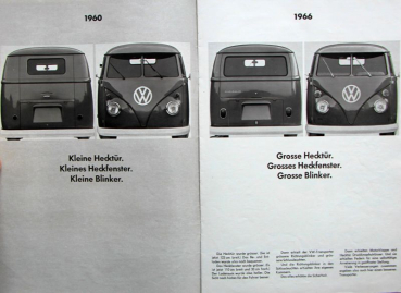 Preview: Volkswagen T1 Transporter Modellprogramm 1966 Automobilprospekt (10906)