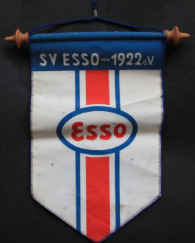 Preview: Esso Wimpel "SV Esso von 1922" Sportverein 1950 Seidenstoff (10916)