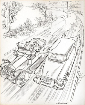 Preview: Brockbank "Motoring through Punch 1900-1970" Automobil-Karikatur 1971 (10922)