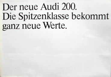 Audi 200 Modellprogramm 1983 Automobilprospekt (10931)