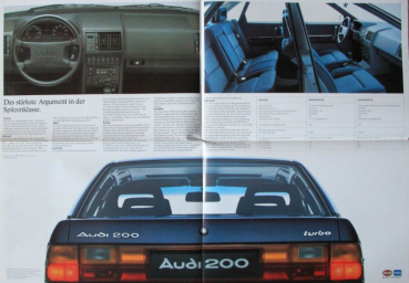 Preview: Audi 200 Modellprogramm 1983 Automobilprospekt (10931)