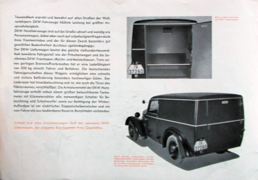 Preview: DKW Nutz-Fahrzeuge Modellprogramm 1936 Automobilprospekt (10946)