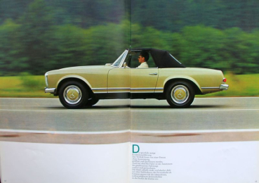 Preview: Mercedes-Benz 280 SL Modellprogramm 1970 Automobilprospekt (10951)