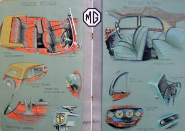 MG Oneandahalf Litre Modellprogramm 1937 Automobilprospekt (10949)