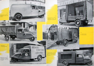 Preview: Goliath Dreiradwagen Modellprogramm 1953 "Vergleichen Sie seine  Vorzüge" Automobilprospekt (2806)