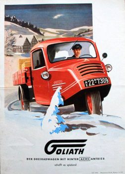 Preview: Goliath Dreiradwagen Modellprogramm 1953 "Vergleichen Sie seine  Vorzüge" Automobilprospekt (2806)