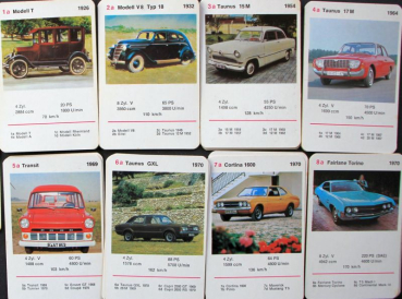 Preview: Berliner Spielkarten "Ford Autoquartett" 1969 Kartenspiel (10965)