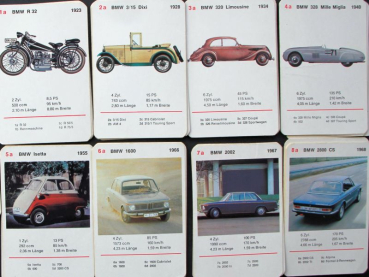 Preview: Berliner Spielkarten "BMW Autoquartett" 1972 Kartenspiel (10962)