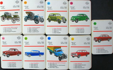 Preview: Schmid Spiele "Opel - Einst und Jetzt" 1968 Kartenspiel (10963)