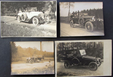 Automobilmodelle 1926 vier verschiedene Originalfotos (10976)