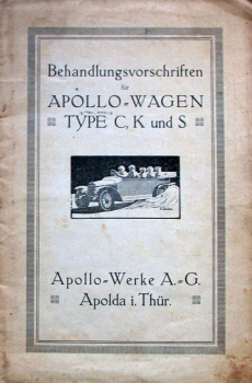 Preview: Apollo Wagen Typen C - K - S 1920 Betriebsanleitung (10983)